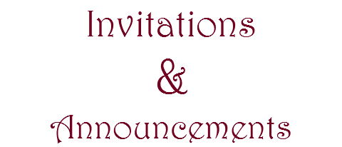 Invitations & Announcements